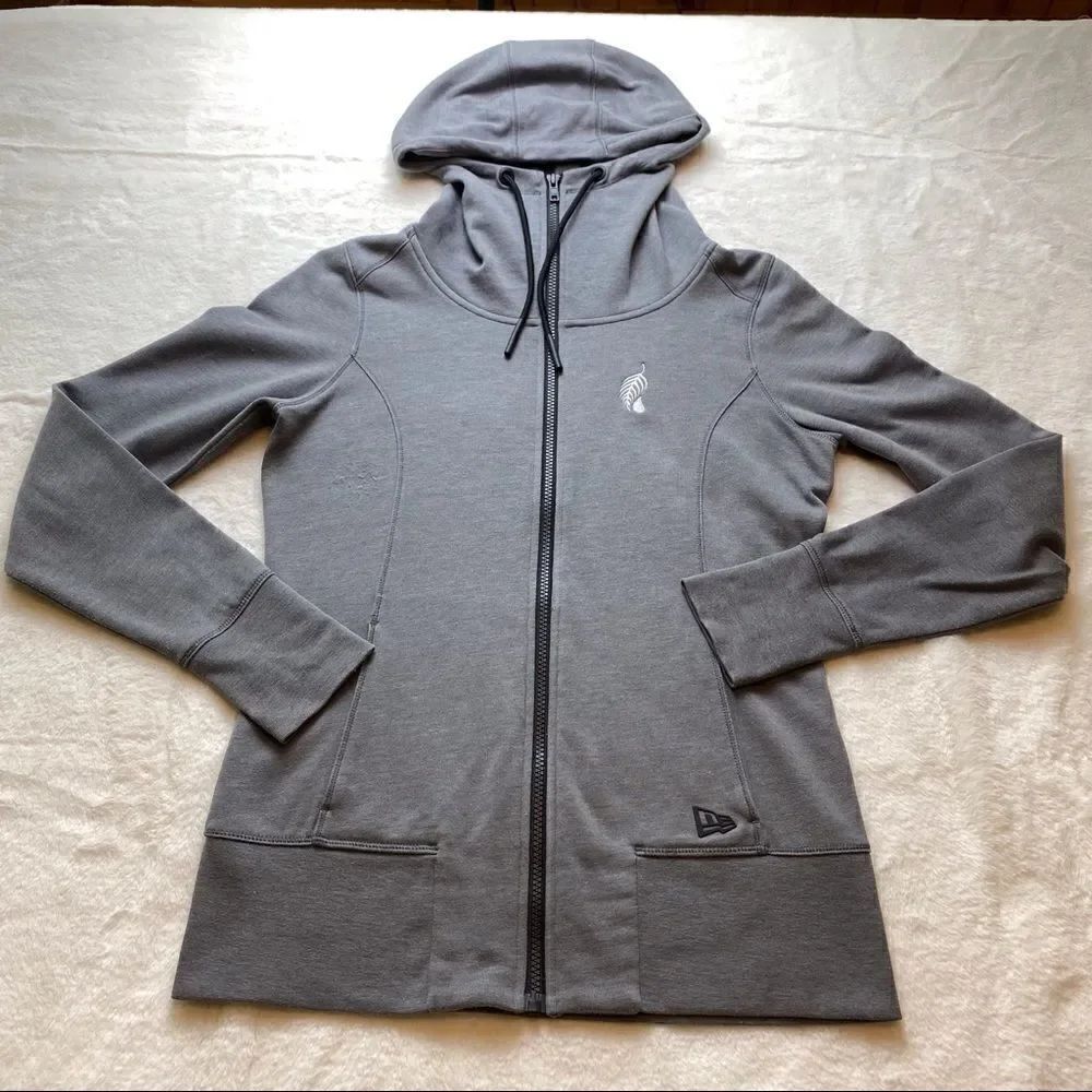 New Era Gray Hooded Jacket Size XS